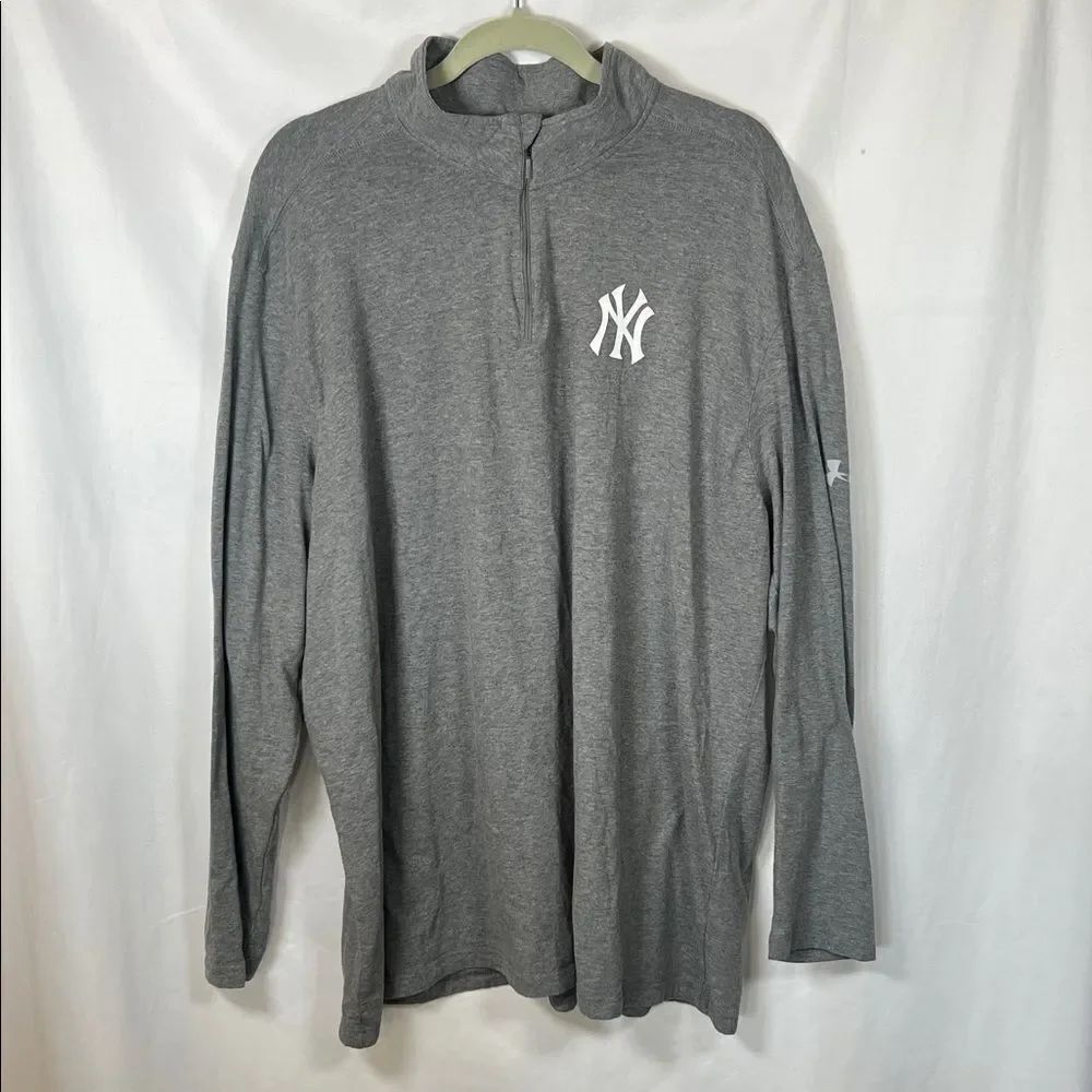 Under Armour New York Yankees Gray Long Sleeve Men's Tee 4XL